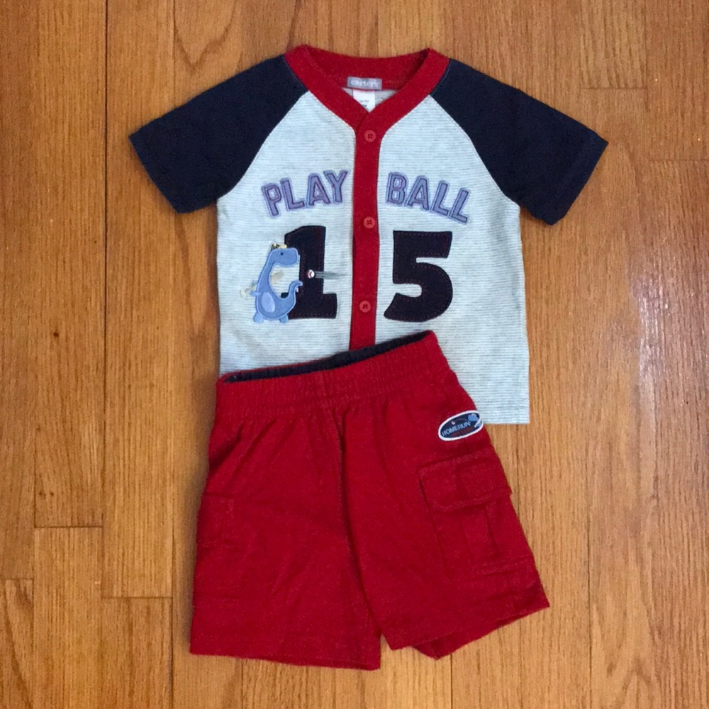 Carter's Baby Boy Baseball 2 Piece Set. Size 3M